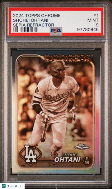 2024 Topps Chrome Shohei Ohtani #1 Sepia Refractor PSA 9