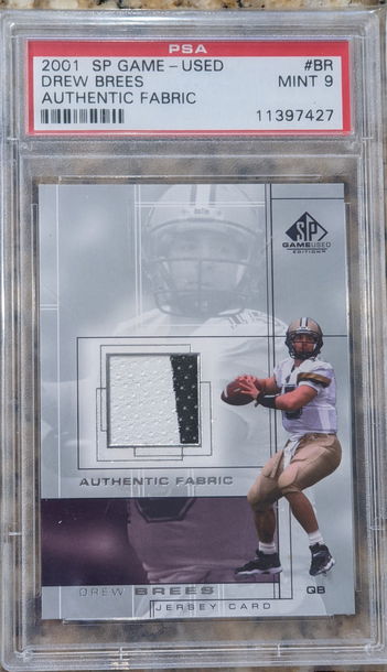 2001 SP Game Used Drew Brees Authentic Fabric