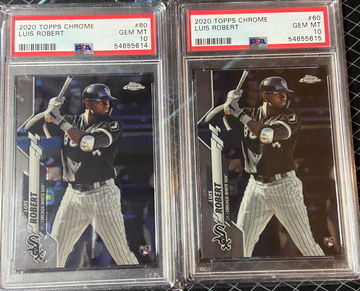 LOT (2) 2020 Topps Chrome Luis Robert PSA 10