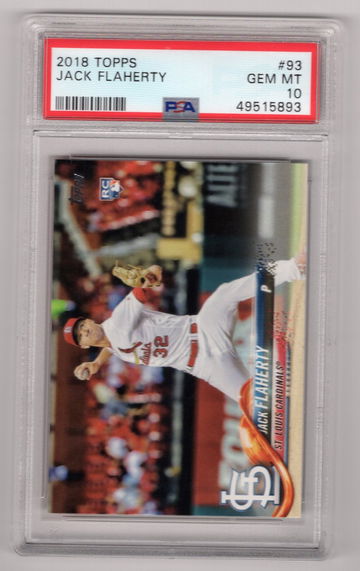 2018 Topps Jack Flaherty Cardinals RC PSA 10
