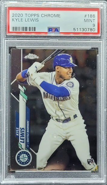 2020 Topps Chrome #186 Kyle Lewis Rookie RC Seattle Mariners PSA 9
