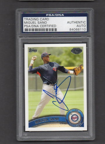 Miguel Sano Signed Autographed 2011 Pro Debut #120 PSA DNA COA RC