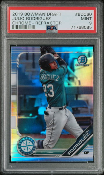 2019 Bowman Chrome Draft Refractor Julio Rodriguez #BDC60 PSA 9