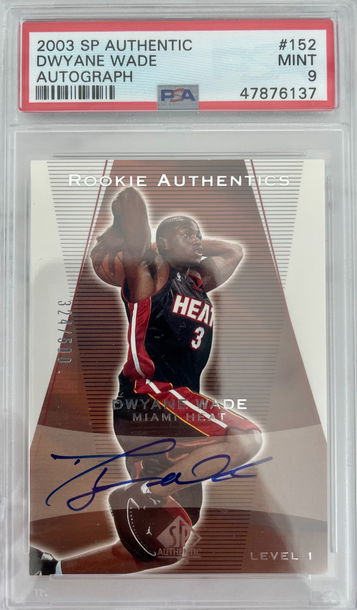 2003 Dwayne Wade SP Authentic Autograph PSA 9