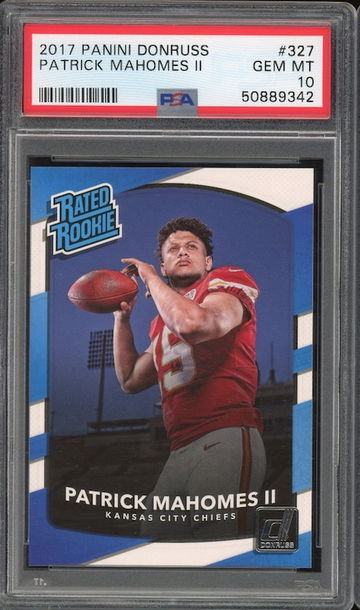 2017 Donruss Patrick Mahomes psa 10