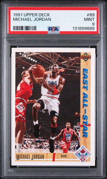 1991 Upper Deck East All-Star Michael Jordan #69 PSA 9