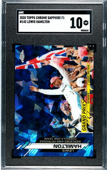 2020 Chrome SAPPHIRE F1 Lewis Hamilton SGC 10 GM #142 Gem Mint