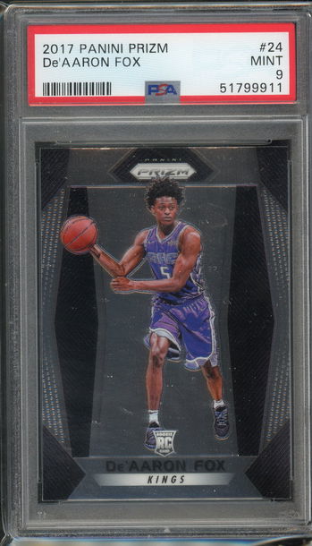 2017 Prizm De'Aaron Fox PSA 9