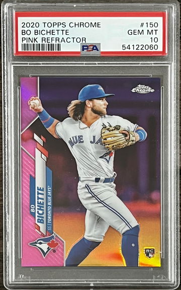 2020 Topps Chrome Pink Refractor Bo Bichette PSA 10