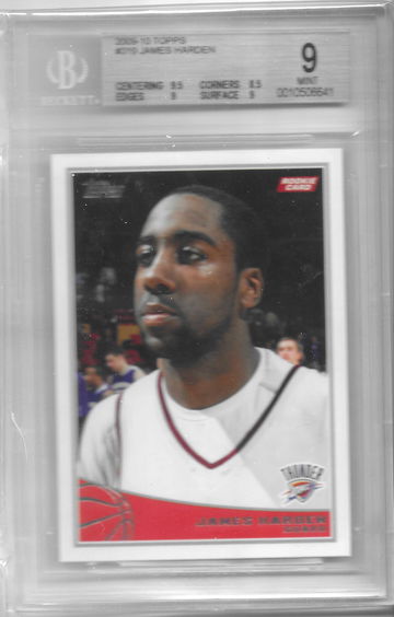 2009 Topps James Harden #319 Rookie Card BGS9