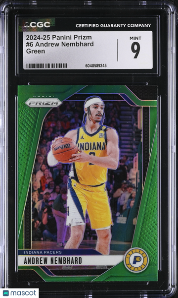 2024-25 Panini Prizm Andrew Nembhard #6 Green CGC 9