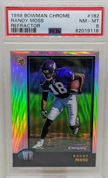 1998 Bowman Chrome Randy Moss #182 PSA 8 Rookie RC