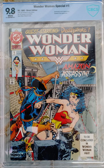 WONDER WOMAN SPECIAL #1 CBCS 9.8 DEATHSTROKE COVER