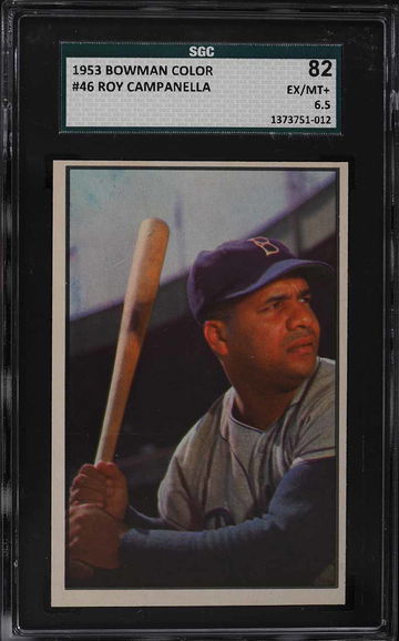 1953 Bowman Color Baseball Roy Campanella #46 SGC 6.5 SHARP!