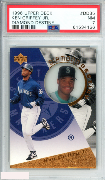 1996 UPPER DECK KEN GRIFFEY JR  #DD35 DIAMOND DESTINY HOF PSA 7 NM