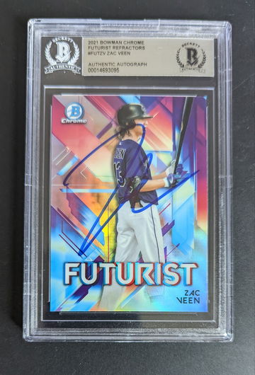 Zac Veen Autographed 2021 Bowman Chrome Futurist!