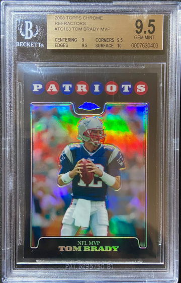 2008 topps chrome Tom Brady refractor bgs 9.5 #tc163