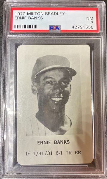 1970 Milton Bradley Ernie Banks PSA 7