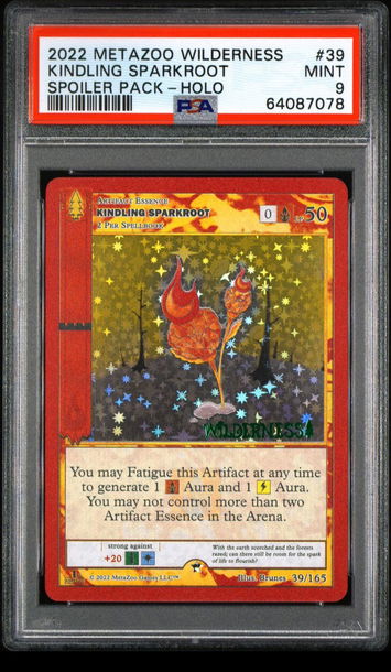 💎🧨 2022 Metazoo Wilderness KINDLING SPARKROOT Spoiler Pack-HOLO PSA 9 🌲🦋