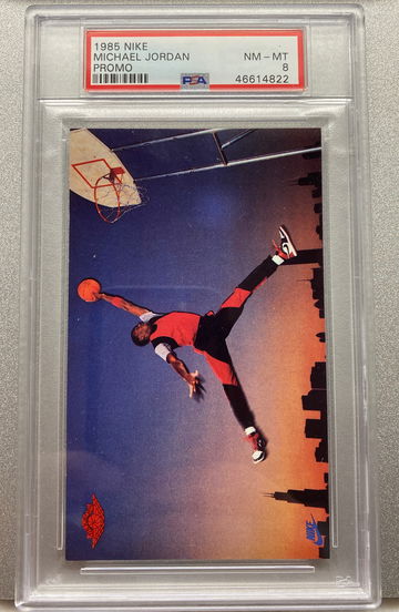 MICHAEL JORDAN 1985 NIKE PROMO ROOKIE PSA 8 