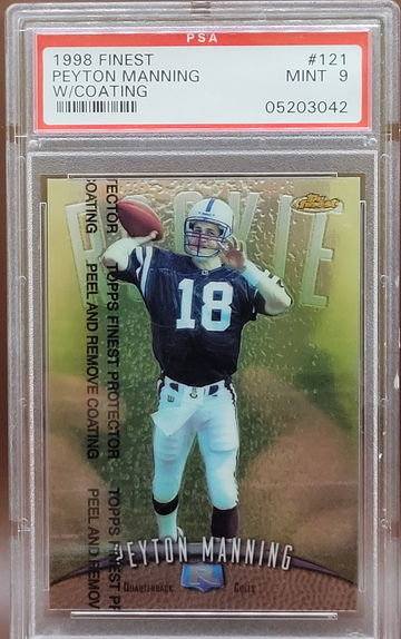 1998 Finest w/Coating Peyton Manning #121 PSA 9