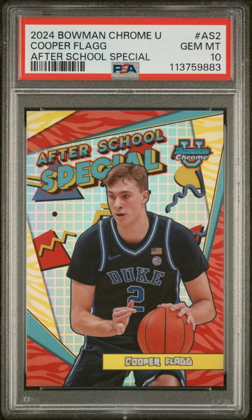 2024 Bowman Chrome University After School Special Cooper Flagg #AS2 PSA 10