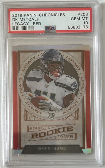 2019 Panini Chronicles DK Metcalf Legacy Red RC /99 PSA 10 Seahawks