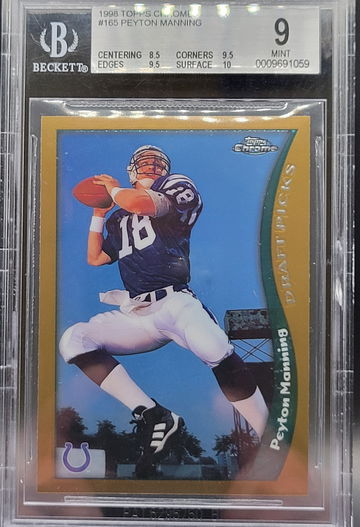 1998 Topps Chrome Peyton Manning #165 BGS 9