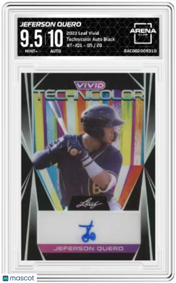 2022 Leaf Vivid Jefferson Quero #T-JQ1 /20 Auto Arena Club 9.5 Auto 10