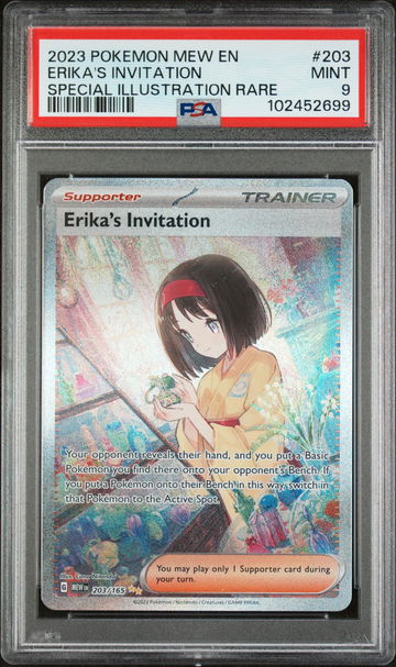 2023 Pokemon Scarlet and Violet 151 Special Illustration Rare Erika's Invitation #203 PSA 9