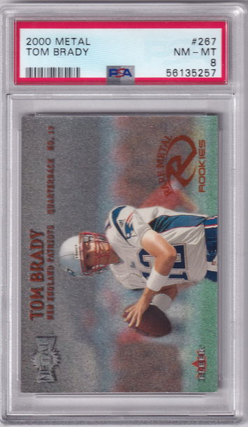 2000 Metal Tom Brady #267 PSA 8