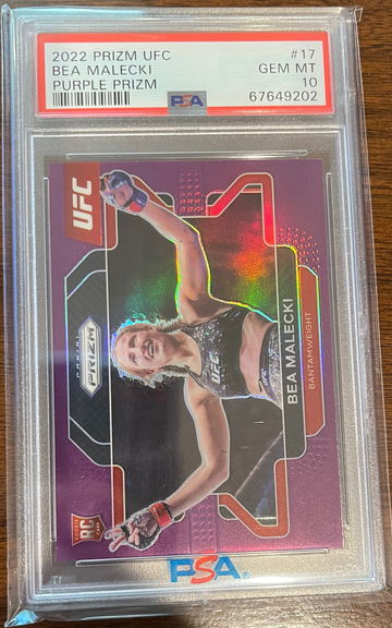 2022 UFC Prizm BEA MALECKI Rookie RC Purple Prizm /149 PSA 10 Gem Mint