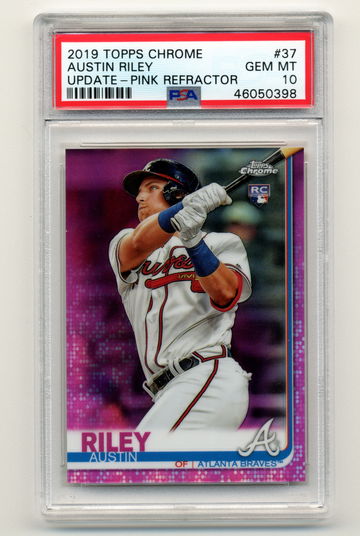 Austin Riley 2019 Topps Chrome Update Pink Refractor PSA 10 GEM MINT