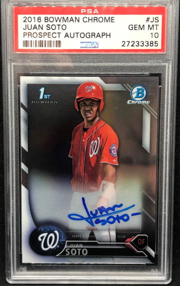 2016 Bowman Chrome Juan Soto Auto Refractor