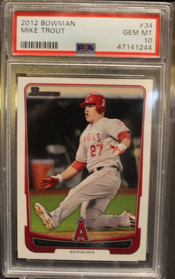 Mike Trout 2012 Bowman PSA 10