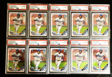 Lot of (10) 2019 Bowman Chrome Wander Franco 1st Chrome RC PSA 10