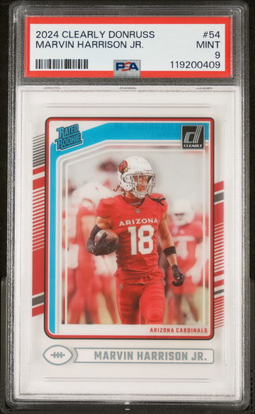 2024 Clearly Donruss #54 Marvin Harrison Jr. Rated Rookie PSA 9
