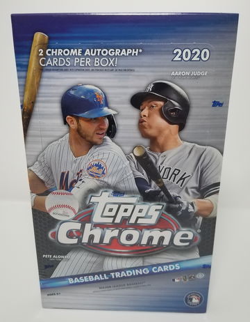 2020 Topps Chrome Hobby Box with 2 Autograph Cards Factory Sealed Box
