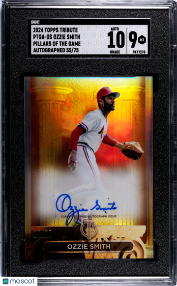 2024 Topps Tribute Ozzie Smith #PTGA-OS Pillars Of The Game Autograph SGC 9 Auto 10
