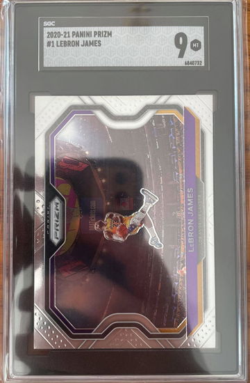 2020-21 Lebron James Panini Prizm 1 SGC 9 Kobe Tribute