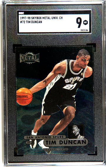 1997-98 Skybox Metal Universe Championship #72 Tim Duncan SGC 9 MINT