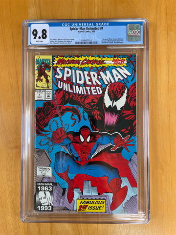 Spider-Man Unlimited #1 CGC 9.8 White Pages Carnage!