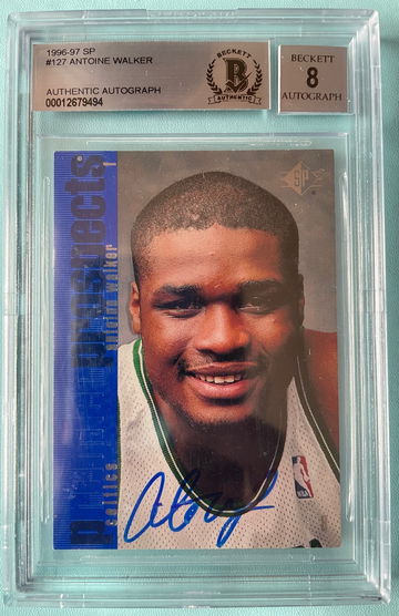 1996 SP Antoine Walker Signed Rookie Card Beckett Authenticated Auto