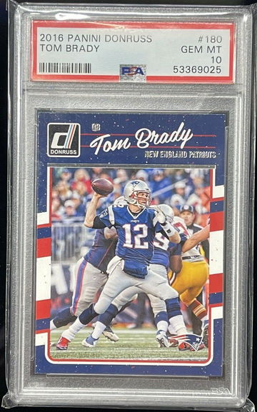2016 PANINI DONRUSS #180 TOM BRADY Base Set Collection PSA 10 Gem Mint