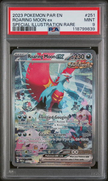 2023 Pokemon Scarlet and Violet Paradox Rift Special Illustration Rare Roaring Moon Ex #251 PSA 9