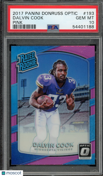 2017 Panini Donruss Optic Dalvin Cook #193 Pink Rookie PSA 10