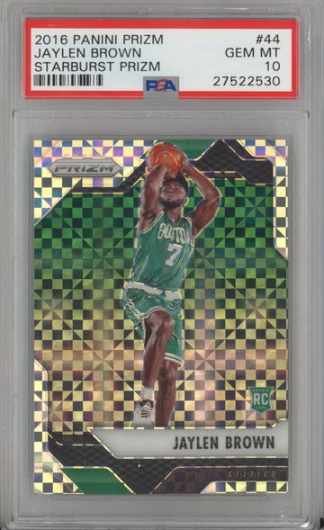 2016 Panini Prizm Jaylen Brown Starburst Prizm PSA 10 pop 93