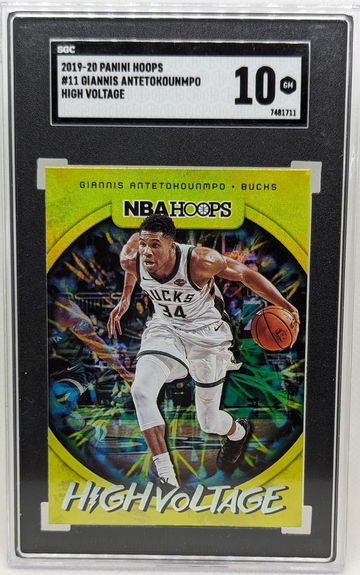 2019 Panini Hoops Giannis Antetokounmpo #11 SGC 10 High Voltage Insert