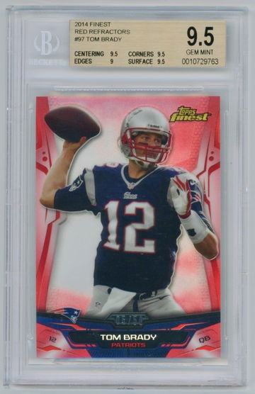 2014 Topps Finest Red Refractor Tom Brady /50 BGS 9.5