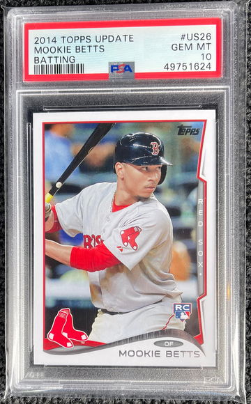 2014 Topps update mookie betts #US26 PSA 10 rookie rc